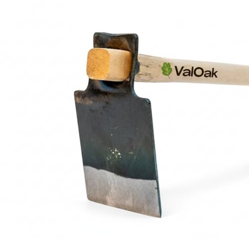 Valoak Zappa Tipo Bellota da Giardinaggio | Manico in Legno di Faggio da 110 cm | Lama in Acciaio da 14x11 cm | Made in Italy