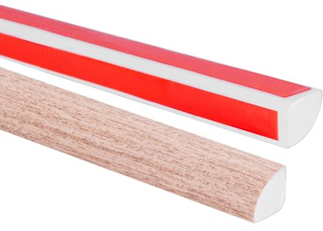 Quest Dekorlist PVC 15x15mm självhäftande UV-beständig – ljus ek, 3 m | Flexibel kvartsstav för vägg, golv och tak, vattentät, lättskött, passar kök och badrum