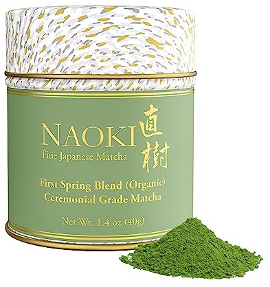 Naoki Matcha Organic Ceremonial First Spring Blend – Authentic Japanese First Harvest Ceremonial Grade Matcha Green Tea Powder from Kagoshima, Japan (40g / 1.4oz)