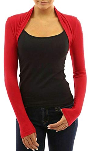 krautwear dam bolero långärmad viskos stola bolerojacka bröllop festlig enfärgad svart grå rosa marinblå, röd, one size