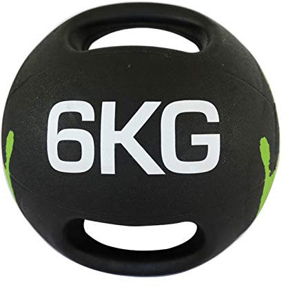 Balle de Médecine Balls Double Poignée Boule De Fitness, Mâle Et Féminine Formation Centrale D'entraînement Aérobic Ballon en Caoutchouc, 3kg / 4kg / 5kg / 6kg / 7kg / 8kg / 9kg / 10kg