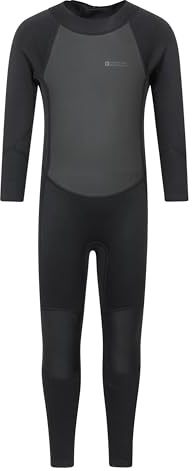Mountain Warehouse Kinder-Neoprenanzug - 2mm, Kinder-Schwimmanzug mit LSF 50+, Wetsuit aus Neopren für Jungen und Mädchen - Frühling, Sommer, Schwimmen Schwarz Kinder 116 EU (5-6 Jahre)