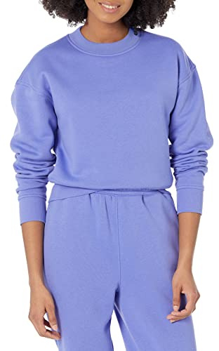 Amazon Essentials Damen Bauchfreies Sweatshirt mit überschnittenen Schultern (in Übergröße erhältlich), Lila Blau, M