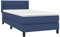 vidaXL Boxspringbett mit Matratze Bett Einzelbett Hotelbett Polsterbett Bettrahmen Lattenrost Bettgestell Schlafzimmerbett Blau 90x200cm Stoff