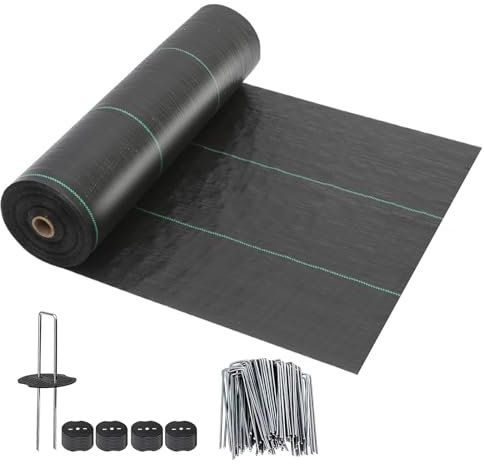 Unkrautvlies Gartenvlies, Unkrautvlies 6ft X 300ft, Unkrautmembran,PP-Material Ist Kältebeständig und Wasserdurchlässig und Wird Als Bodenschutz, Saatbettunterlage usw. Verwendet