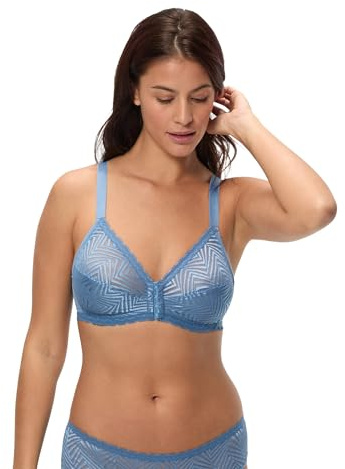 Playtex Reggiseno Senza Ferretto Ideal Posture Supporto ed Eleganza Donna x1, Blu, 44/8E