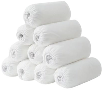 Schuhüberzug, Fußüberzug, 100 Stück, Einweg-Schuhüberzug, rutschfest, wasserdicht, for Böden, Innen- und Außenbereich, Arbeitsplatz, Schuhe, Booties-Schutz(White)