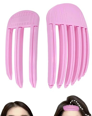 Jatimdotin Lot de 2 Clip de Volume Pinces à Cheveux pour Racines et Frange, Outils de Coiffure pour Cheveux Longs et Courts (Violet)