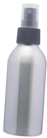 CALLARON 4piezas Botella De Spray De Aluminio Rellenable Para Líquidos Cosméticos Hogar y Jardín Boquilla Pulverizadora Modelo Plateado