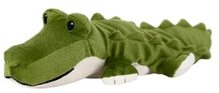 Warmies Peluche alligator miniature, entièrement micro-ondable et lestée, pour soulager l'anxiété, à conserver au congélateur ou à réchauffer au micro-ondes, coussin chauffant pour peluche