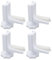 SING F LTD 2 Pairs Raised Toilet Seat Brackets Replacement Mounting Brackets Plastic Toilet Seat Raised Kit Accessories for Elderly Adults White