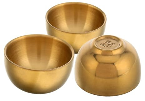 SOIMISS 3 Pièces Set de Tasses à Vin Acier Inoxydable Verres Résistants Chaleur et Incassables pour Boissons Chaudes et Froides pour et