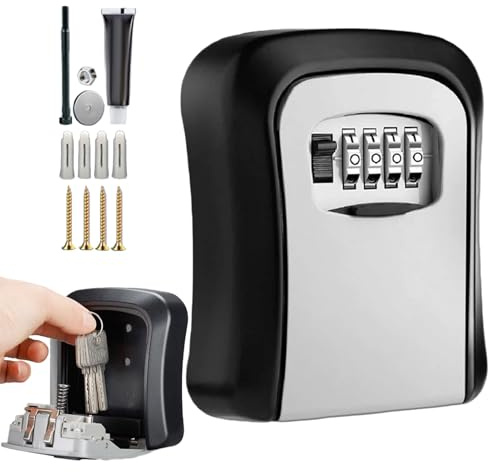 Scatola Di Blocco Combinazione A Parete - Codice Reset A 4 Cifre Senza