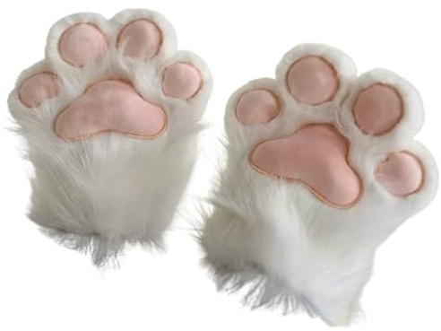 Masoog Patas de, guantes de pata | Guantes peludos de dibujos animados,Guantes divertidos con patas de gatito, cálidos y lindos guantes de animales para adultos, niños, niñas, invierno al aire libre