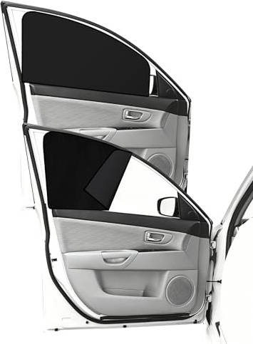 Xibao Parasol Coche Magnetico,Lateral Cortinas Ventana con Protección UV,Parasol Ventanas Traseras Coche,Adecuado para la Mayoría de Coches,SUV,Autocaravanas,Sedanes (Negro, Ventana Delantera)