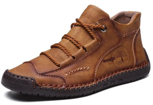 Generisch 2026 Zapatos casuales tradicionales para hombre Botas de conducción hechas a mano de alta gama para deslizarse dentro para viajes Actividades al aire libre