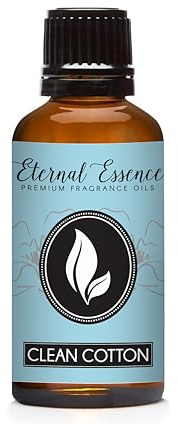 Eternal Essence Oils Clean Cotton 30ml Premium Fragrance Oil - for Candle, Soap Making, Aromatherapy, Diffusers, Home Care, & Humidifiers