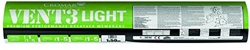 Cromar Building Products Vent 3 Light 1 x 50m Breathable Roofing Underlay, Grey, 1 m