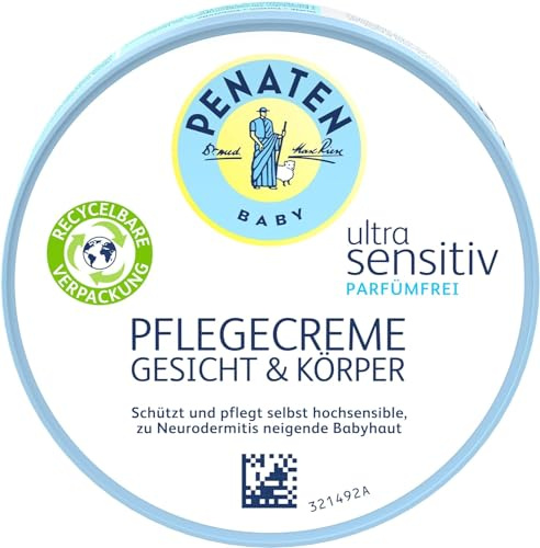 Penaten Ultra Sensitive Care Cream - Face and Body | Baby Care for Delicate and Sensitive Baby Skin | 1 x 100 ml