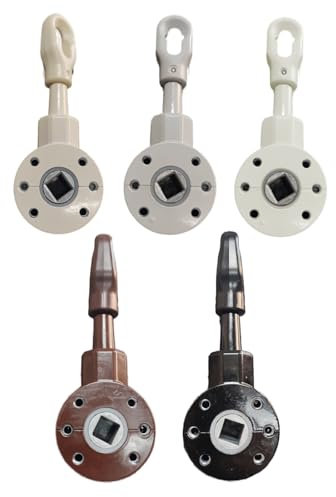 TENDEEVOLUTION - Arganello Tende da Sole per Esterno Speed in Zama Inossidabile, Rapporto 3:1 e Foro Quadro da 13 mm in Vari Colori. Arganello per Tende da Sole con Sistema di Bloccaggio (BIANCO)