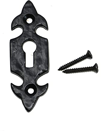 fiXte® Rosace de porte en forme de fleur de LYS - Noir antique