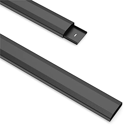PureMounts® Kabelkanal Kunststoff mit 1x 40cm 3M Klebeband als Zubehör, 0,50m, schwarz