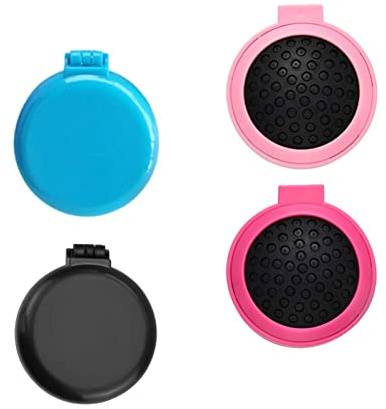 4 Pcs Folding Travel Mirror Hair Brush with Mirror Hairbrush Portable Hair Comb for Travel Women and Girls