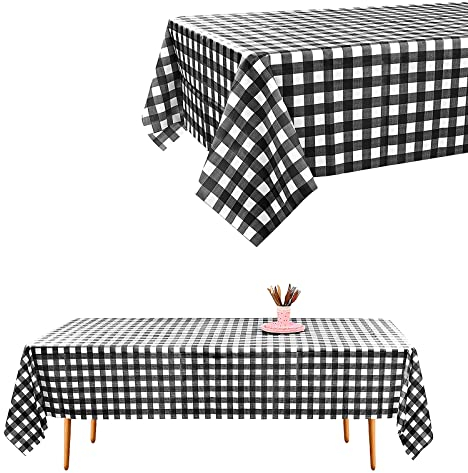 Bailinks Party Tischdecken, 2 Stück Einwegtischdecken, 137 * 274cm rechteckige Plastiktischdecken, geeignet für Geburtstagsfeiern, Picknicks, Weihnachtsfeier Dekoration (Silberner Stern)