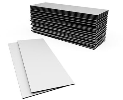 AIMAN GZ - 50 Etiquetas Magnéticas Blancas para escribir y organizar en almacén, estantería y cajón metálico, fácil de quitar y poner (50 x 150 mm)