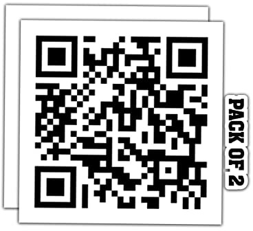 IMPERIAL VIBES | Never Gonna Give You Up Rick Roll Qr Code Sticker Funny Car Truck Van SUV Window Wall Cup Laptop Tumbler 2 Pack 4X4 inches -Imp 027