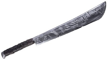 P'tit Clown - Machette Factice en Plastique - Accessoire Effrayant pour Halloween, Déguisements de Tueur, Cosplay, et Soirées à Thème (Noir)