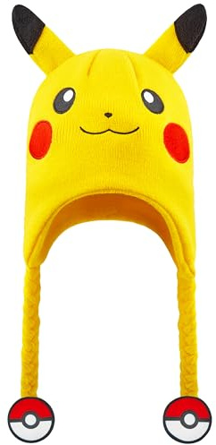 Pokemon Berretto Bambino 5-12 Anni Cappello Beanie, Pikachu Caldo Cappello Invernale per Scuola e Viaggi, Regalo Ragazzo