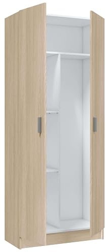 Miroytengo Armario Auxiliare Baldas Multiusos Color Roble con 2 Puertas 73x180x37 cm