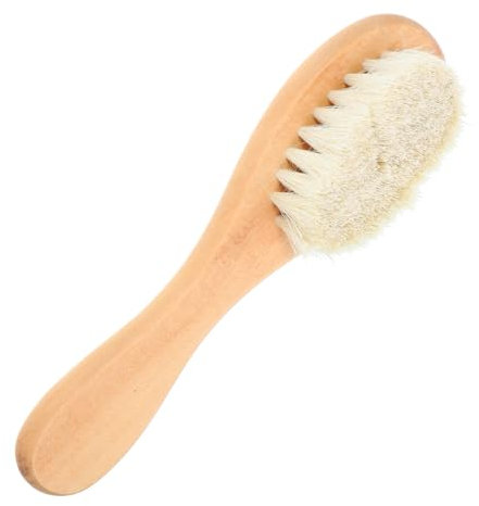 BELLIFFY Spazzola per Bucato a Setole Morbide in Setola di Maiale Naturale, Strumento per La Pulizia di Tessuti Delicati, Rimozione Macchie per Vestiti e Trapunte, Uso Domestico Versatile