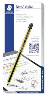 STAEDTLER Noris Digital Mini 180M 22. Pennino capacitivo 2 in 1 per scrivere e disegnare digitalmente su EMR e touch screen capacitivo (forma rotonda, con 5 punte di ricambio EMR)