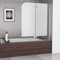 MEESALISA 120 x 140 cm Duschwand für Badewanne Dusche Duschabtrennung mit 2 Teilig Faltwand 6mm NANO Glas 360º Schwenkbar Klappbare Glaswand Duschtrennwand Badewannenfaltwand Duschtür