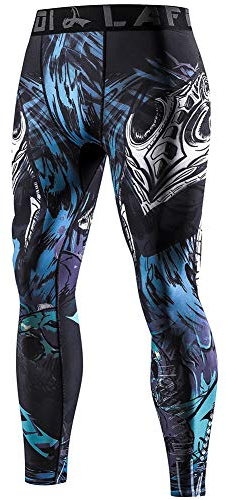 LAFROI Men's Quick Dry Cool Compression Fit Tights Leggings Waistband-YSK08 Commander Size XXXL