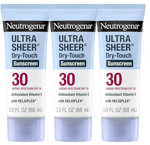 Neutrogena Ultra Sheer Dry-Touch Sunscreen Lotion, Broad Spectrum SPF 30, 3 pack