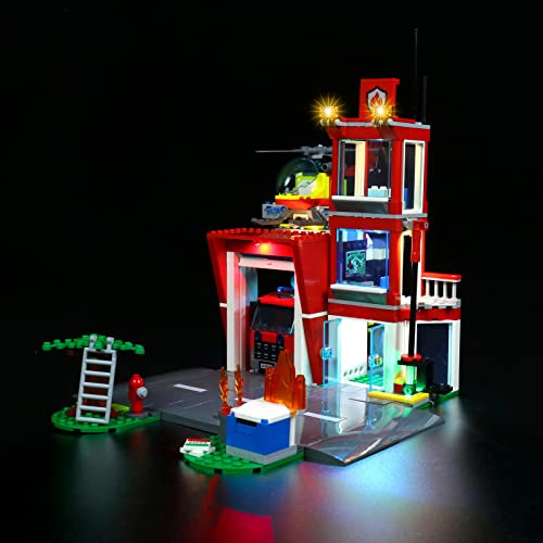 Led Light Set for Lego Fire Station, Led Light Kit for Lego 60320 City Fire Station Set - Not Include Lego Models, Just Light Set