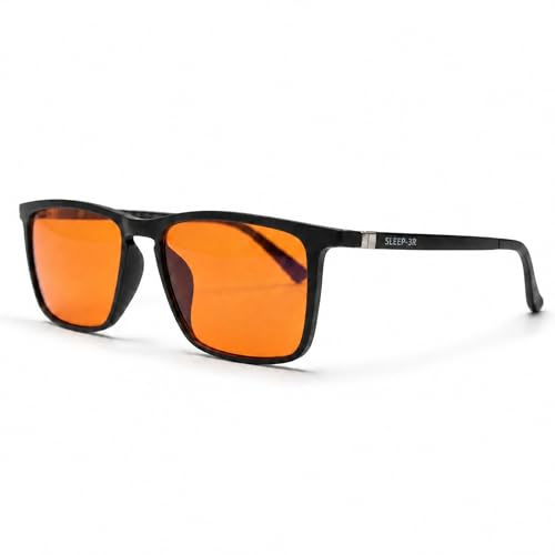 UVtech SLEEP-3R 100 % blåljusfilter och grönt ljusfilter röda glasögon datorglasögon PC gaming bluelight filter UV blått ljusblockerande glas anti-kvinnor män