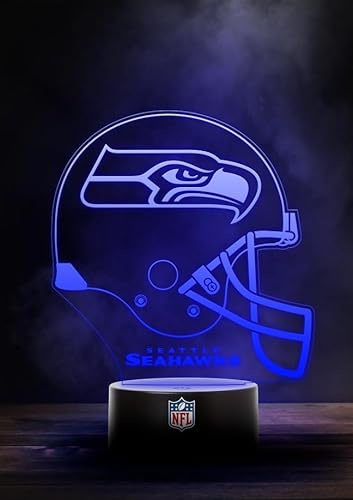 Seattle Seahawks NFL LED Lampe Licht Logo Helm, Wechselmodus mit 6 unterschiedlichen Farben