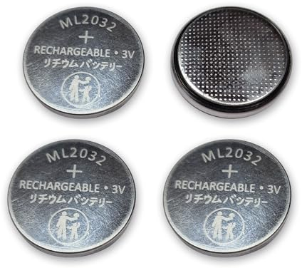 ML2032 80 mAh!! 3V Pile Bouton Rechargeable Piles Plate Lithium-Manganoxid ML 2032 80mAh 3 V Remplaçante CR2032 pour Montres,Bios Télécommandes, Cartes Mères et Appareils Électroniques