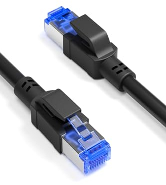 Ercielook lan kabel CAT8 Hochgeschwindigkeits - 0,5m Netzwerkkabel für den Außen- und Innenbereich, 40 Gbit/s lankabelverlaengerung für Router/Gaming/Modem