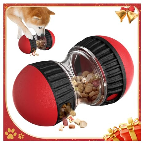 Mankoda Interactive Dog Puzzle Toys, Brain Stimulation Rolling Treat Dispenser Ball & Slow Feeder Combo for Dogs to Keep Them Engaged and Busy