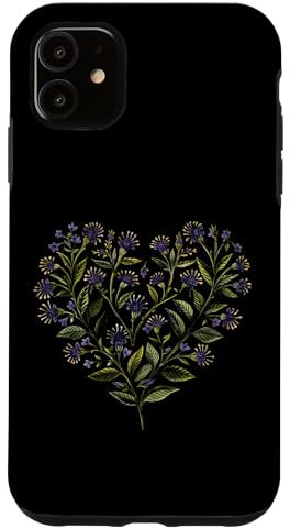 iPhone 11 Anise Hyssop Flower Girl Heart For Valentine's Day Plant Mom Case