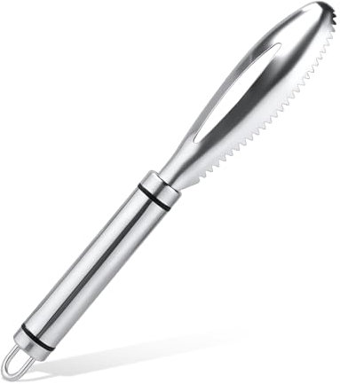 Raschietto per Squame di Pesce, Squamatore Pesce Strumento Manuale per la Rimozione Delle Squame di Pesce in Acciaio Inossidabile Utensili da Cucina per la Pulizia del Pesce