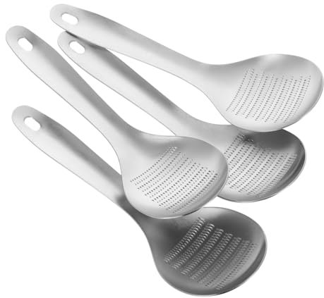 Abaodam 4 Pièces Gingembre Ail Épices Moulin Passoire Cuillère Écumoire Broyeur De Noix Petite Râpe Cuillère À Fromage Râpe Écumoire Cuillère Moulin À Grains De Café Acier