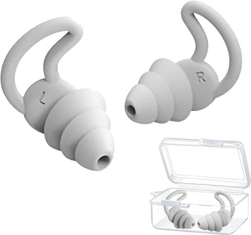 Silikon-Ohrstöpsel zum Schlafen, Schwimmen & Geräuschreduzierung – 40 dB NRR wiederverwendbare wasserdichte Ohrstöpsel für Konzerte, Reisen, Schnarchen, Motorräder – weicher hypoallergener Gehörschutz