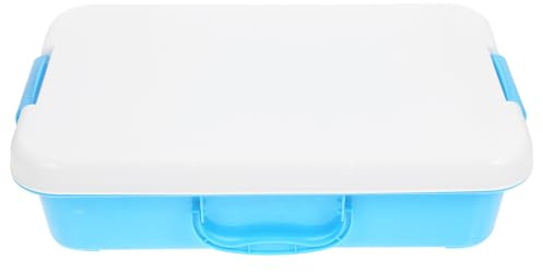 Portable Sandbox with Lid & Handles - Kids' Plastic Sensory Bin for Sand/Water Play, Toy Storage (Indoor/Outdoor Use)