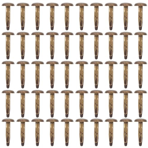SOIMISS 200 Mini Tachuelas Redondas de Hierro Dorado para Manualidades DIY Diseño Liso y Brillante, Sujetadores para Scrapbook y Proyectos Creativos